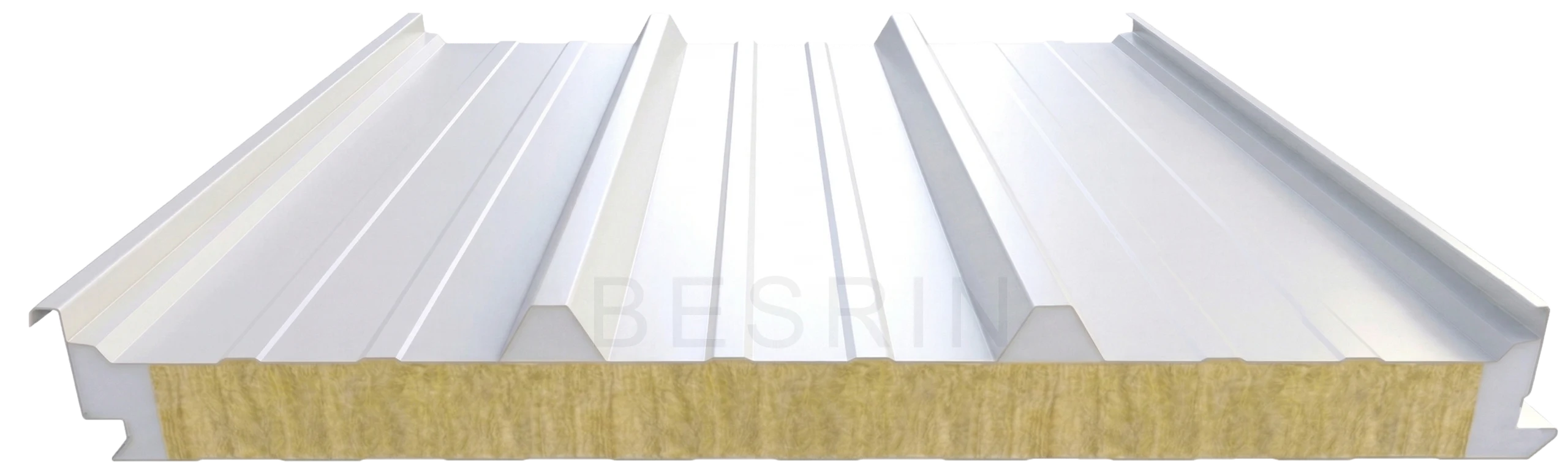 AirSeal PU-edged rock wool standing-seam roof panel