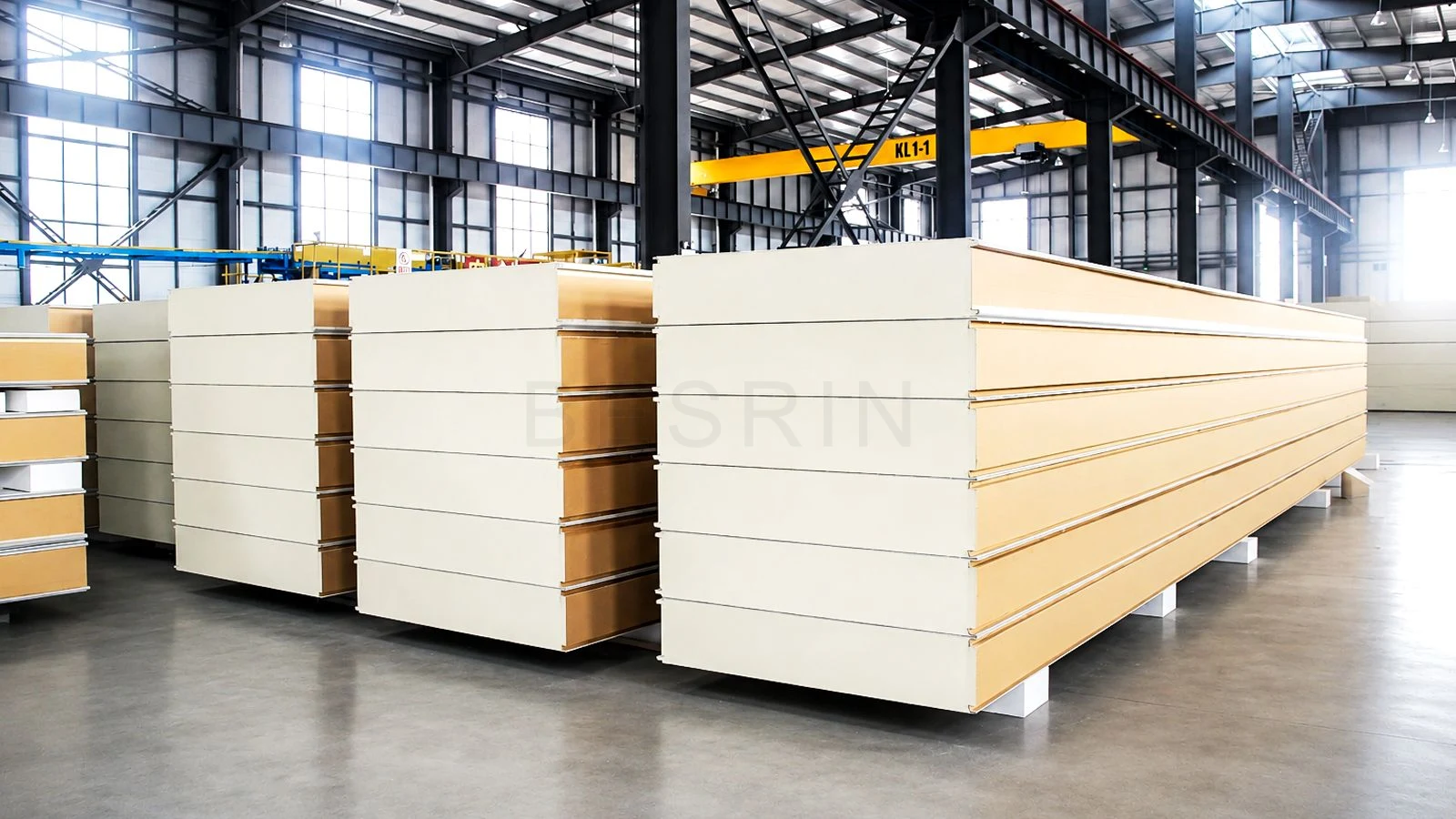 Finished PIR insulated metal panels