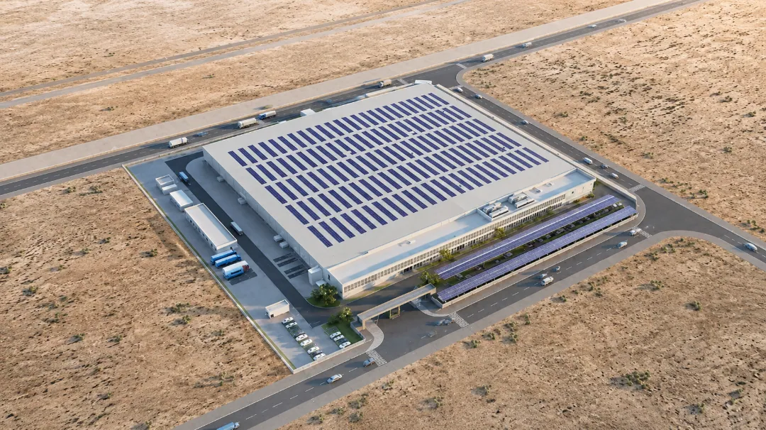 Aerial view of a major industrial project in Riyadh