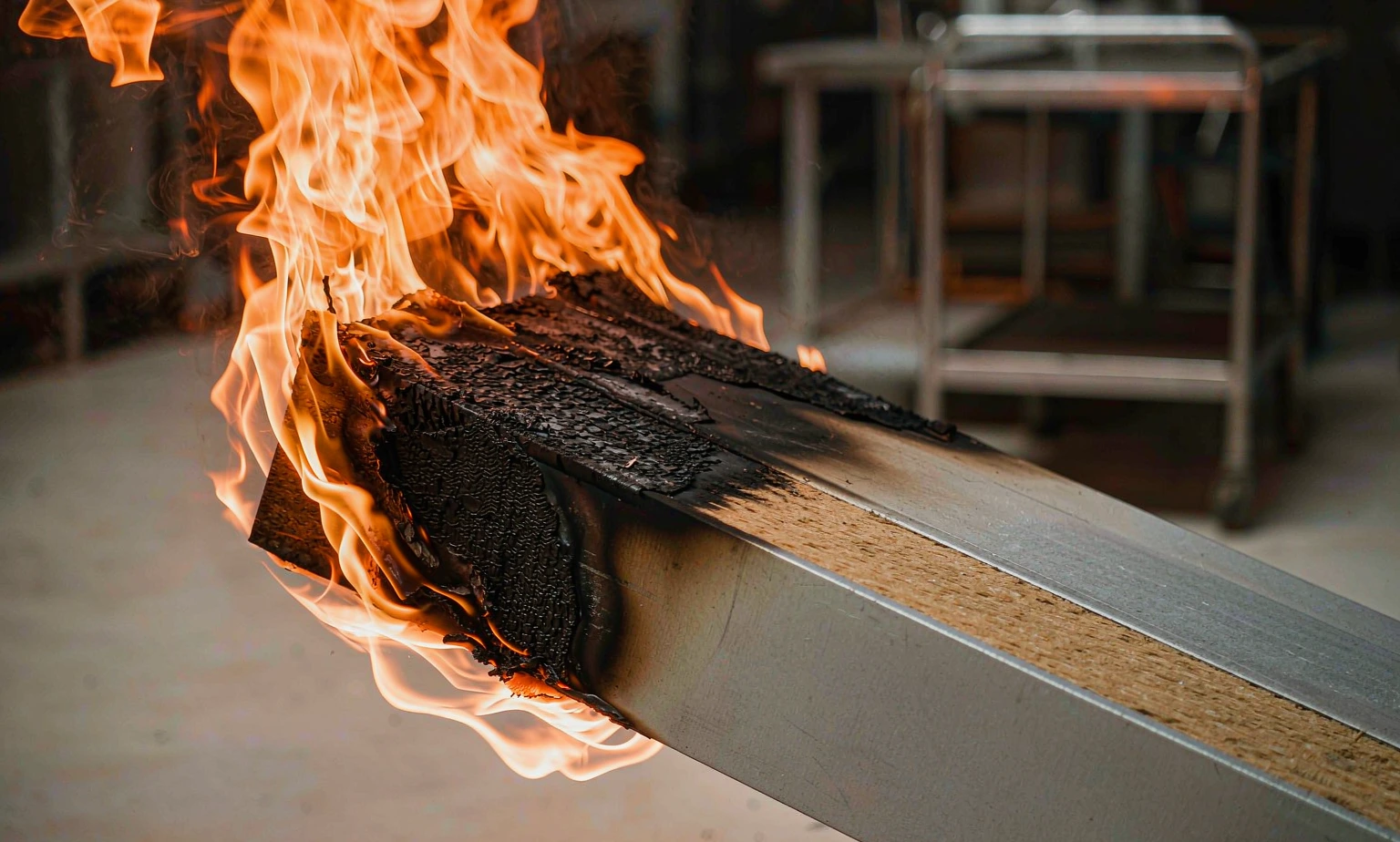 Envelope material fire testing